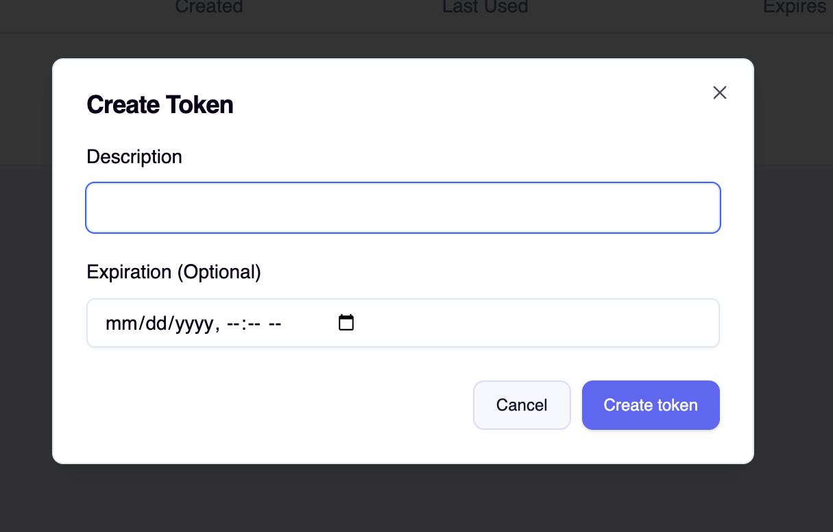 PAT Create Token